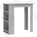 Table de bar à étagère de rangement Gris béton 102x50x103,5 cm - Photo n°7