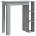 Table de bar avec étagère Sonoma gris 102x50x103,5 cm - Photo n°1
