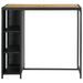 Table de bar avec rangement Noir 120x60x110 cm Résine tressée - Photo n°3