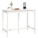 Table de bar Blanc 140x80x110 cm Bois massif de pin - Photo n°6