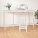 Table de bar Blanc 180x80x110 cm Bois massif de pin - Photo n°5