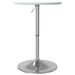 Table de bar blanc 50x50x90cm bois d'ingénierie et acier chromé - Photo n°7