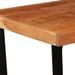 Table de bar bois de Sesham massif et 2 tabourets cuir marron Spani - Photo n°5