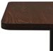 Table de bar bois foncé et pieds métal noir Riner 70 cm - Photo n°4