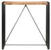 Table de bar bois massif clair et pieds métal noir Janna 110 cm - Photo n°2