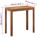 Table de bar Bois massif d'acacia avec finition 110x55x106 cm - Photo n°8