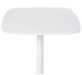 Table de bar carré bois blanc et pieds acier blanc Mooka 60 cm - Photo n°2