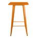 Table de bar carrée acier brillant orange Kontoir 60 cm - Photo n°2