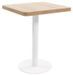 Table de bar carrée bois clair et pied métal blanc Kalas 60 cm - Photo n°1