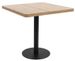 Table de bar carrée bois clair et pied métal noir Kalas 80 cm - Photo n°1