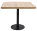 Table de bar carrée bois clair et pied métal noir Kalas 80 cm - Photo n°2