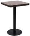 Table de bar carrée bois foncé et pied métal noir Kalas 50 cm - Photo n°1