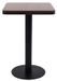 Table de bar carrée bois foncé et pied métal noir Kalas 50 cm - Photo n°2