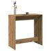 Table de bar chêne artisanal 102x50x103,5 cm bois d'ingénierie - Photo n°1
