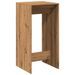 Table de bar chêne artisanal 51x50x103,5 cm bois d'ingénierie - Photo n°6