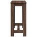 Table de bar chêne marron 102x50x103,5 cm bois d'ingénierie - Photo n°5