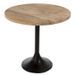 Table de bar CORALI Ø65 cm – Plateau en bois massif clair & pied en métal noir[ - Photo n°1