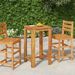 Table de bar de jardin 60x60x105 cm Bois d'acacia solide - Photo n°2