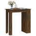 Table de bar et étagère de rangement Chêne fumé 102x50x103,5 cm - Photo n°4