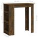 Table de bar et étagère de rangement Chêne fumé 102x50x103,5 cm - Photo n°7