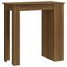 Table de bar et rangement chêne marron 102x50x103,5cm - Photo n°1
