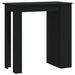 Table de bar et rangement Noir 102x50x103,5cm Bois d'ingénierie - Photo n°2