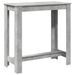 Table de bar gris béton 102x50x103,5 cm bois d'ingénierie - Photo n°2