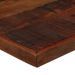 Table de bar industriel bois massif foncé et pieds acier noir Vauk 180 - Photo n°6