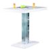 Table de bar laqué blanc et pieds métal chromé Razzi 120 cm - Photo n°1