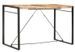 Table de bar manguier massif clair et pieds métal noir Janny 180 cm - Photo n°1