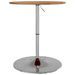 Table de bar marron clair Ø60x89,5 cm bois massif de chêne - Photo n°5