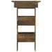 Table de bar murale Chêne fumé 102x45x103,5cm Bois d'ingénierie - Photo n°4