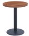 Table de bar ronde bois foncé et pied acier noir Snooka 60 cm - Photo n°1