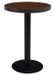 Table de bar ronde bois foncé et pieds métal noir Beth D 60 cm - Photo n°1