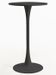 Table haute de bar ronde bois noir et pieds acier noir Tulipa 60 cm - Photo n°1