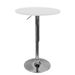 Table de bar ronde laquée blanc et acier chromé D60xH68/76 cm Kofy - Photo n°1