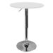 Table de bar ronde laquée blanc et acier chromé D60xH68/76 cm Kofy - Photo n°1