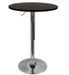 Table de bar ronde laquée noir et acier chromé D60xH68-76 cm Kofy - Photo n°1