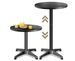 Table de bar ronde pour restaurant hauteur réglable en alu noir Master premium Ø60 cm – Intérieur et extérieur - Photo n°1