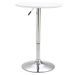 Table de bar ronde PVC blanc et pieds métal chromé Otaro D 60 cm - Photo n°1