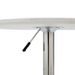 Table de bar ronde PVC blanc et pieds métal chromé Otaro D 60 cm - Photo n°3