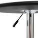 Table de bar ronde PVC noir et pieds métal chromé Otaro D 60 cm - Photo n°3