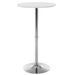 Table de bar ronde VIZO Ø60 cm – Plateau bois & pied chromé - Photo n°1
