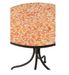 Table de bar verre à mosaïque orange et pied métal noir Indie - Photo n°3