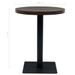 Table de bistro MDF et acier Rond 60 x 75 cm Frêne foncé - Photo n°6