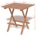 Table de bistro pliable 60x60x65 cm Bois de teck solide 2 - Photo n°5