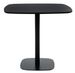 Table de bistrot carré bois noir et pieds acier noir Mooka 80 cm - Photo n°1
