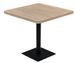 Table de bistrot carrée ULKA 80 cm - Bois et acier - Photo n°1