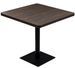 Table de bistrot carrée ULKA 80 cm - Bois et acier - Photo n°1