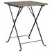 Table de bistrot pliante Gris 55x54x71 cm Résine tressée - Photo n°1